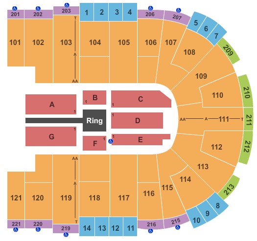 Sames Auto Arena WWE Seating Chart